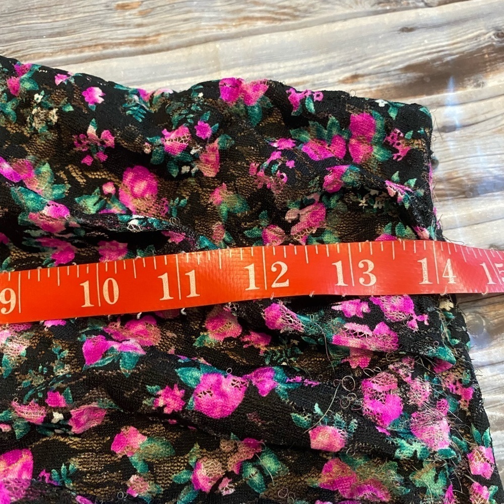 Dress The Population Marie Floral Chiffon One Shoulder Sheath Mini Dress L - Picture 12 of 13